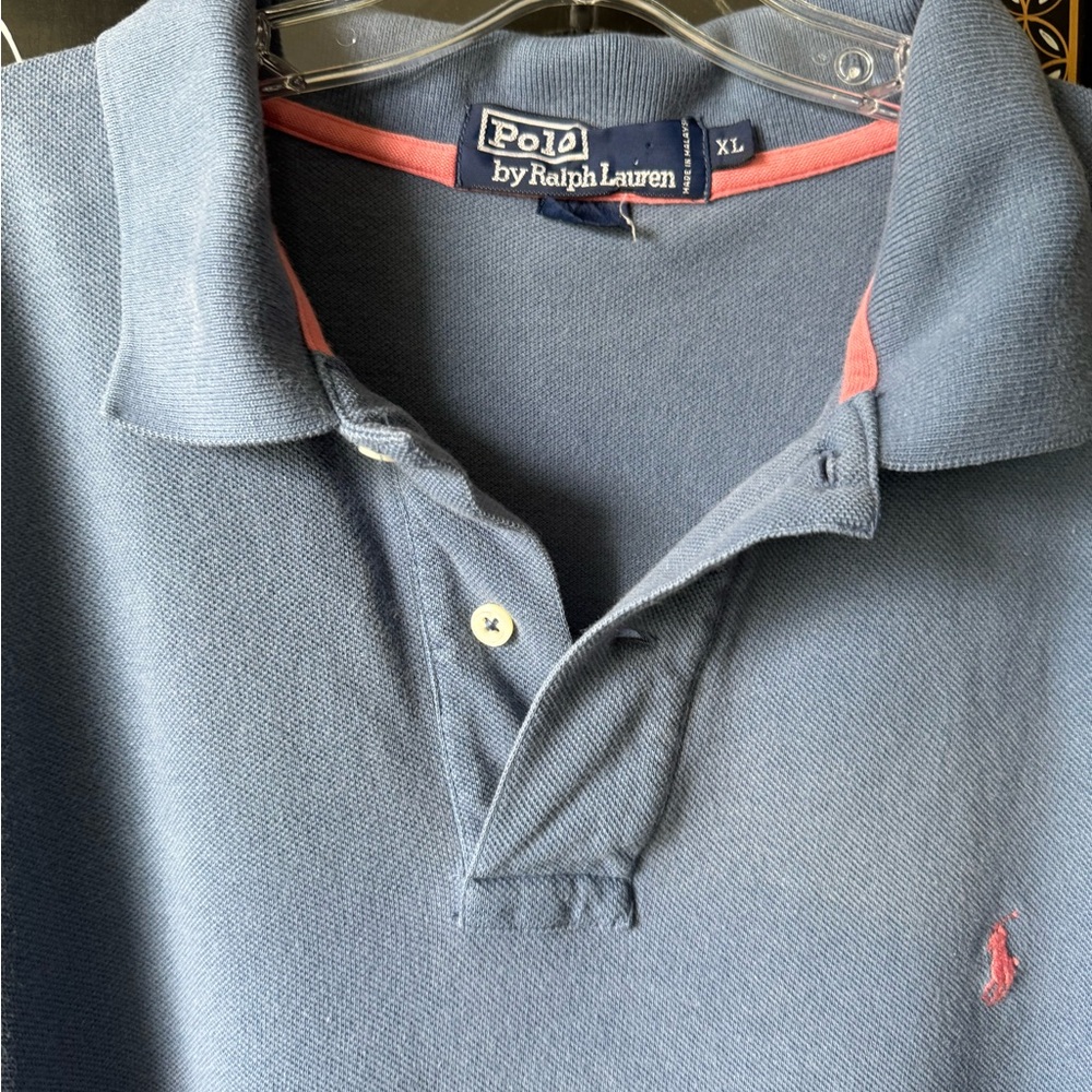 Ralph Lauren Blue Polo Shirt Classic Style